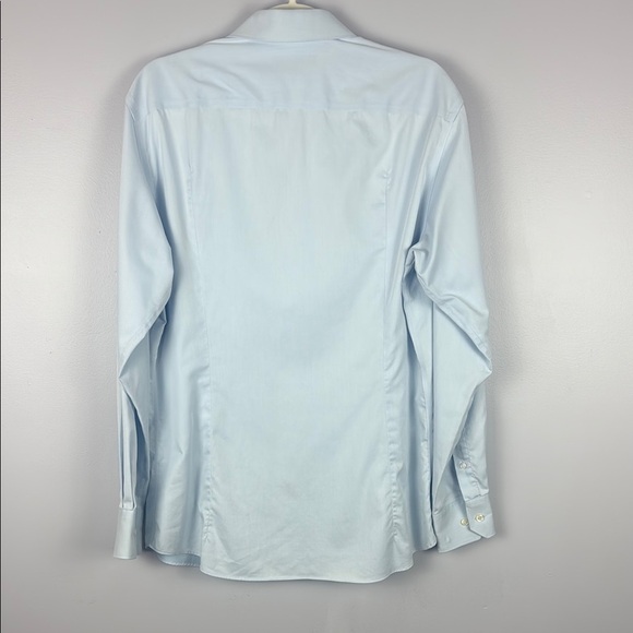 Blu by Polifroni Light Blue Classic Dress Shirt Button-Down Style Size 15.5 - Picture 8 of 9